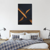 Dunkles Gold Luxus Leinwanddruck (Insitu (Schlafzimmer))