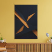 Dunkles Gold Luxus Leinwanddruck (Insitu (Wohnzimmer))