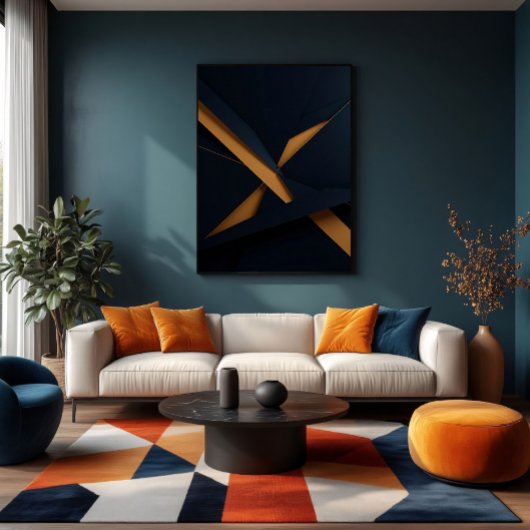 Dunkles Gold Luxus Poster