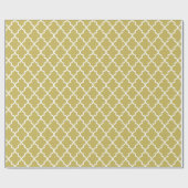 Dunkles Gold und weißes marokkanisches Quark Geschenkpapier (Flach)