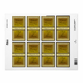 Dunkles Gold Wedding Wine Label (Vorne)