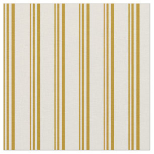 Dunkles Goldenrod und beige farbiges Streifenmuste Stoff