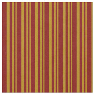 Dunkles Goldenrod- und Maroon-Streifen/Linienmuste Stoff