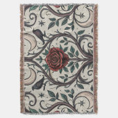 Dunkles Gothic-Rosen-Muster (1) Decke (Vorderseite Vertikal)
