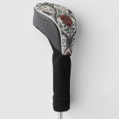 Dunkles Gothic-Rosen-Muster (1) Golf Headcover (angewinkelt)