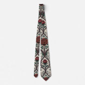 Dunkles Gothic-Rosen-Muster (1) Krawatte (Rückseite)