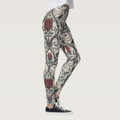 Dunkles Gothic-Rosen-Muster (1) Leggings (Rechts)