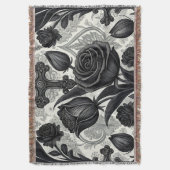 Dunkles Gothic-Rosen-Muster (2) Decke (Vorderseite Vertikal)