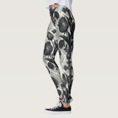 Dunkles Gothic-Rosen-Muster (2) Leggings (Links)