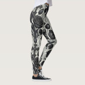 Dunkles Gothic-Rosen-Muster (2) Leggings (Rechts)