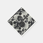 Dunkles Gothic-Rosen-Muster (2) Serviette (Ecke)