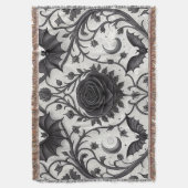 Dunkles Gothic-Rosen-Muster (3) Decke (Vorderseite Vertikal)