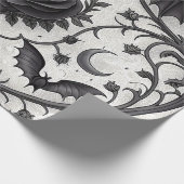 Dunkles Gothic-Rosen-Muster (3) Geschenkpapier (Ecke)