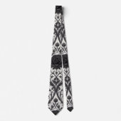 Dunkles Gothic-Rosen-Muster (3) Krawatte (Vorderseite)