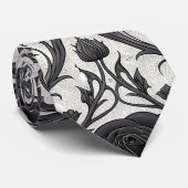 Dunkles Gothic-Rosen-Muster (3) Krawatte (Gerollt)
