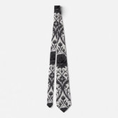 Dunkles Gothic-Rosen-Muster (3) Krawatte (Rückseite)