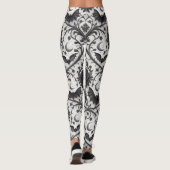 Dunkles Gothic-Rosen-Muster (3) Leggings (Rückseite)