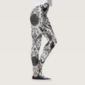 Dunkles Gothic-Rosen-Muster (3) Leggings (Rechts)