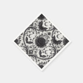 Dunkles Gothic-Rosen-Muster (3) Serviette (Ecke)