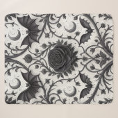 Dunkles Gothic-Rosen-Muster (3) Sherpadecke (Vorderseite (Horizontal))