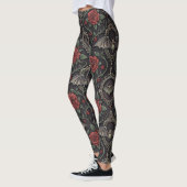 Dunkles Gothic-Rosenmuster (4) Leggings (Links)