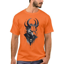 Dunkles grafisches T-Shirt