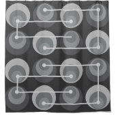 Dunkles Grau der Mitte des Jahrhunderts Duschvorhang (Vorderseite)