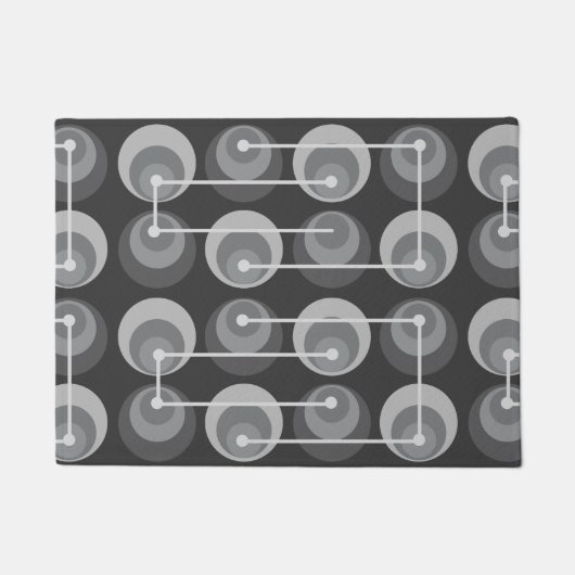 Dunkles Grau der Mitte des Jahrhunderts Fußmatte (Vorderseite)