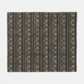 Dunkles Graues und goldenes Bohemisches Einhornmus Fleecedecke (Vorderseite (Horizontal))