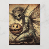 Dunkles Halloween Fairy in Barbed Wire geputzt Postkarte (Vorderseite)