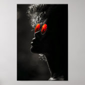 Dunkles Hautprofil, Modernes Foto, B2L Poster (Vorne)