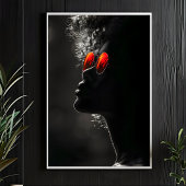 Dunkles Hautprofil, Modernes Foto, B2L Poster