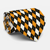 Dunkles Herbst-Argyle Krawatte (Gerollt)