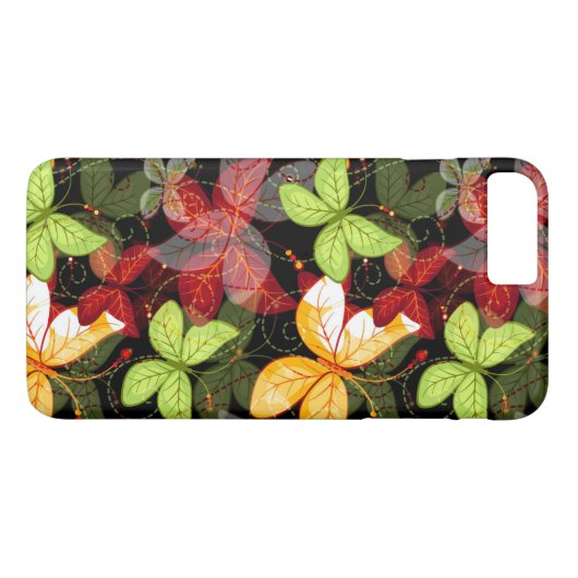 Dunkles Herbst-Muster Case-Mate iPhone Hülle (Rückseite (Horizontal))