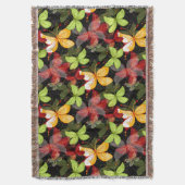 Dunkles Herbst-Muster Decke (Vorderseite Vertikal)