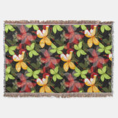 Dunkles Herbst-Muster Decke (Vorderseite)
