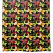 Dunkles Herbst-Muster Duschvorhang (Vorderseite)