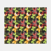 Dunkles Herbst-Muster Fleecedecke (Vorderseite (Horizontal))