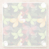 Dunkles Herbst-Muster Glasuntersetzer (Rückseite)