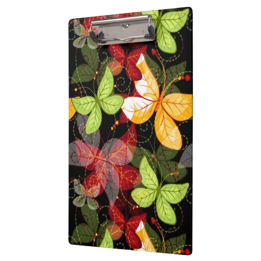 Dunkles Herbst-Muster Klemmbrett (Links)
