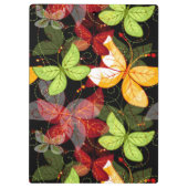 Dunkles Herbst-Muster Klemmbrett (Rückseite)