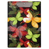 Dunkles Herbst-Muster Klemmbrett (Vorderseite)