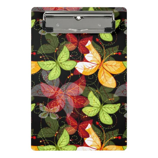 Dunkles Herbst-Muster Mini Klemmbrett (Vorderseite)