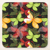 Dunkles Herbst-Muster Rechteckiger Pappuntersetzer (Vorderseite)