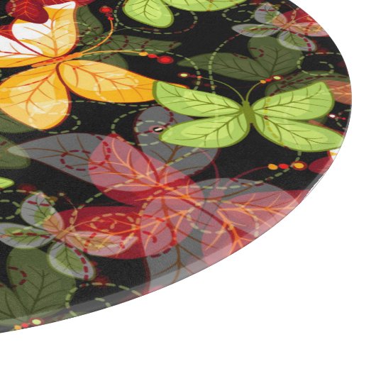 Dunkles Herbst-Muster Schneidebrett (Ecke)