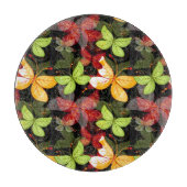 Dunkles Herbst-Muster Schneidebrett (Vorderseite)