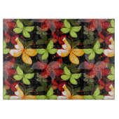 Dunkles Herbst-Muster Schneidebrett (Vorderseite)