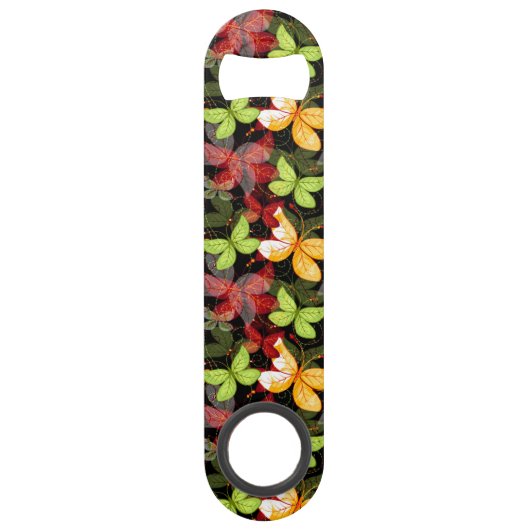 Dunkles Herbst-Muster Speed Flaschenöffner (Rückseite)