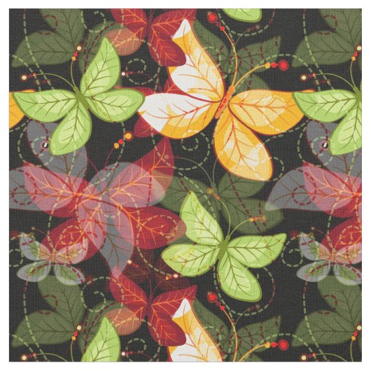 Dunkles Herbst-Muster Stoff (Nahaufnahme)