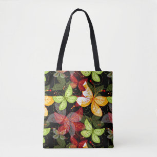 Dunkles Herbst-Muster Tasche